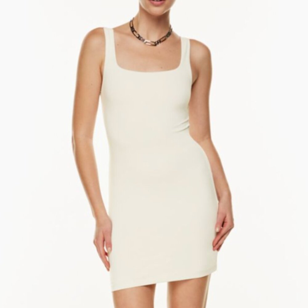 Contour Squareneck Mini Dress- GLIMMER LUEUR